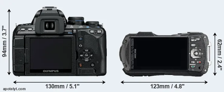 Comparison E-600 or WG-60 rear