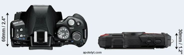 Compare E-600 versus WG-60 top