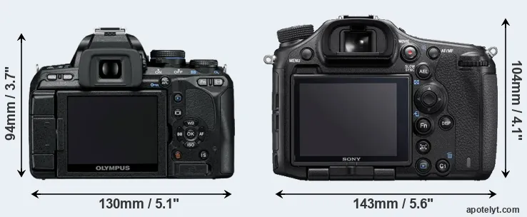 Comparison E-600 or A99 II rear