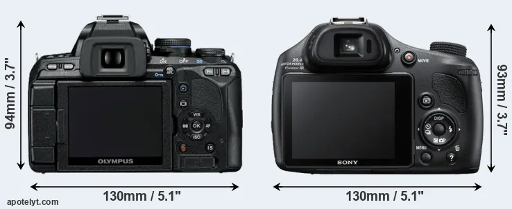 Comparison E-600 or HX400V rear