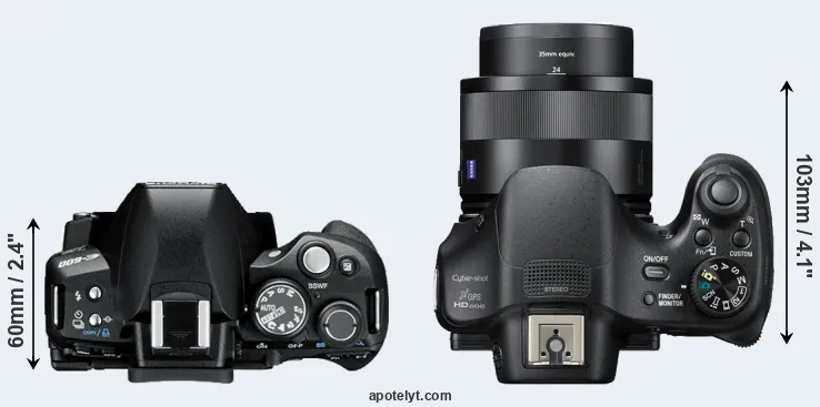 Compare E-600 versus HX400V top
