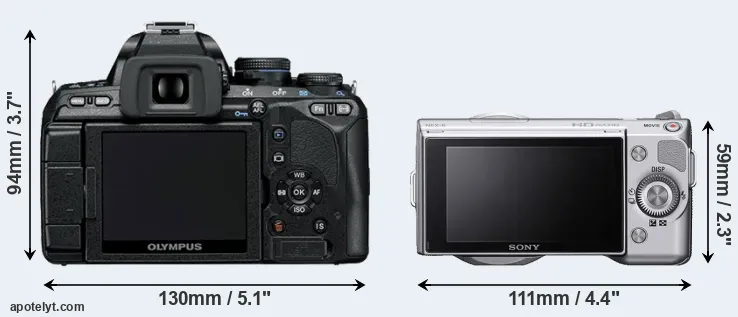 Comparison E-600 or NEX-5 rear