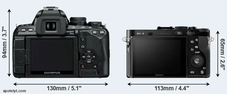 Comparison E-600 or RX1R II rear