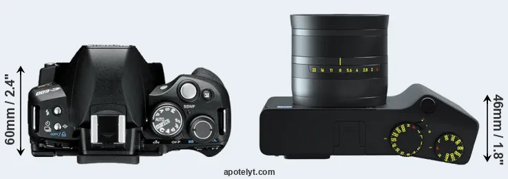 Compare E-600 versus ZX1 top