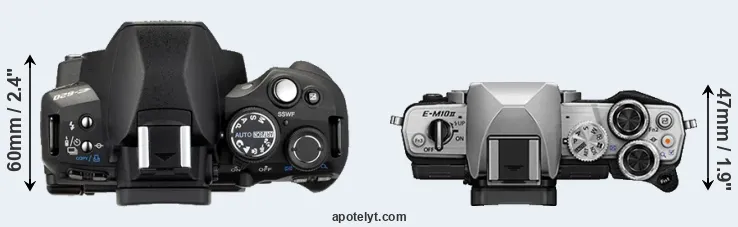 Compare E-620 versus E-M10 II top