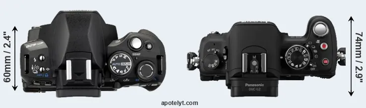 Compare E-620 versus G2 top