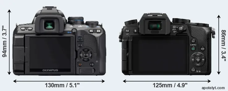 Comparison E-620 or G7 rear