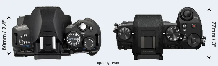 Compare E-620 versus G7 top