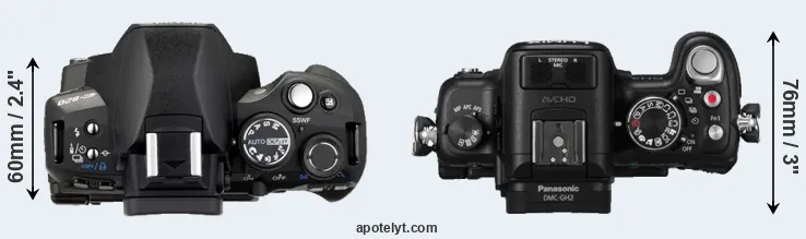 Compare E-620 versus GH2 top