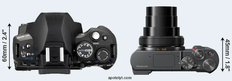 Compare E-620 versus TZ200 top