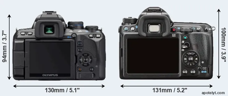 Comparison E-620 or K-3 II rear