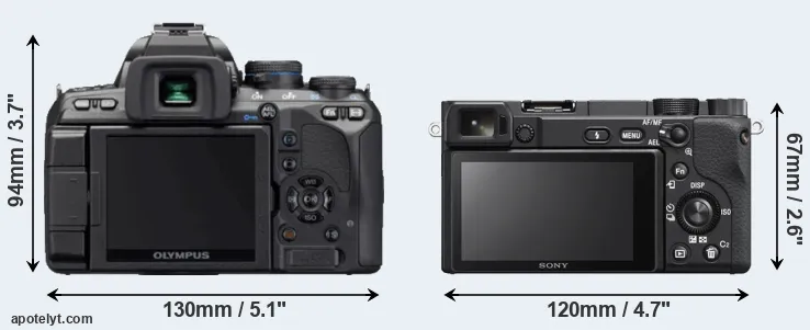 Comparison E-620 or A6400 rear