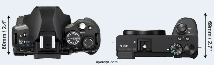 Compare E-620 versus A6600 top