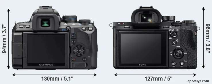 Comparison E-620 or A7R II rear