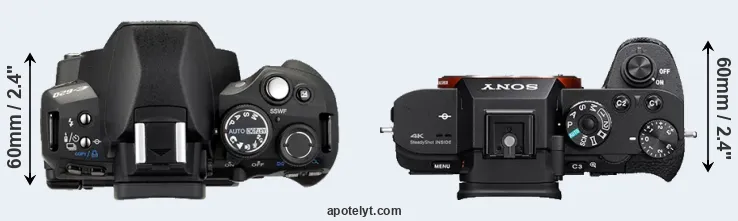 Compare E-620 versus A7S II top