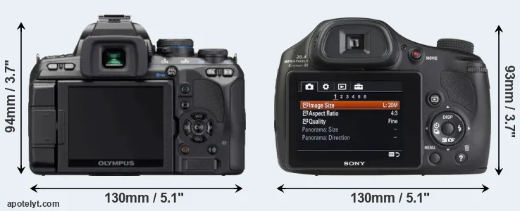 Comparison E-620 or HX350 rear