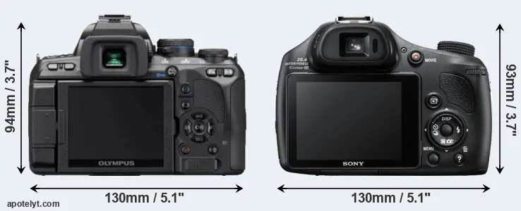 Comparison E-620 or HX400V rear