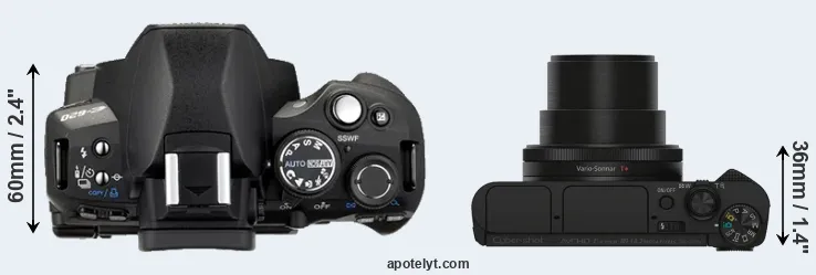 Compare E-620 versus HX90V top