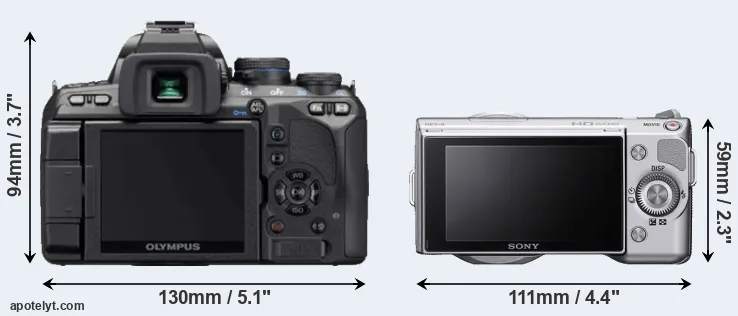 Comparison E-620 or NEX-5 rear
