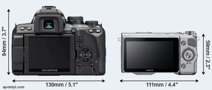 Comparison E-620 or NEX-5T rear