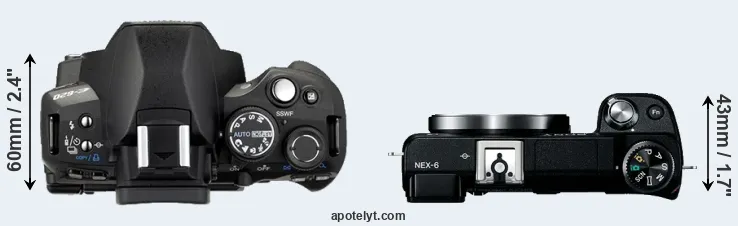Compare E-620 versus NEX-6 top