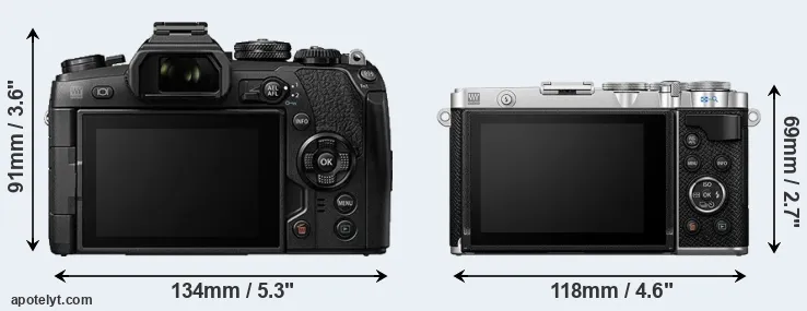 Comparison E-M1 II or E-P7 rear