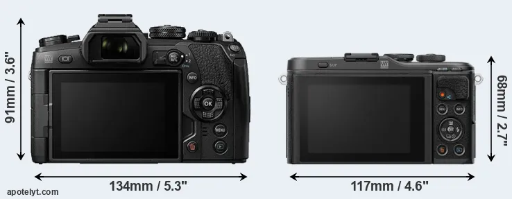 Comparison E-M1 II or E-PL10 rear