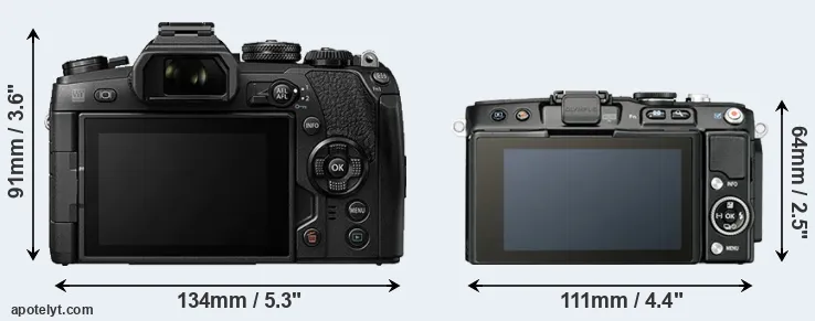 Comparison E-M1 II or E-PL5 rear