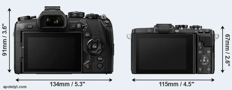 Comparison E-M1 II or E-PL7 rear