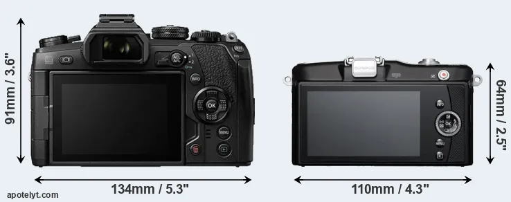 Comparison E-M1 II or E-PM1 rear