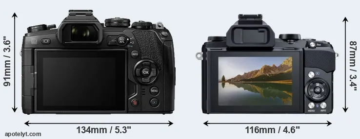 Comparison E-M1 II or Stylus 1 rear