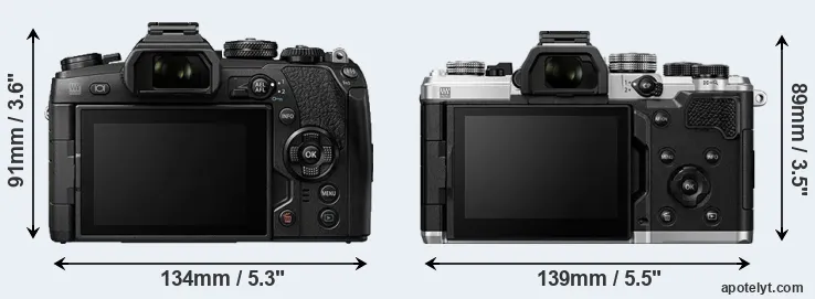 Comparison E-M1 II or OM-3 rear
