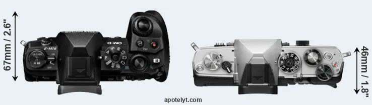 Compare E-M1 II versus OM-3 top