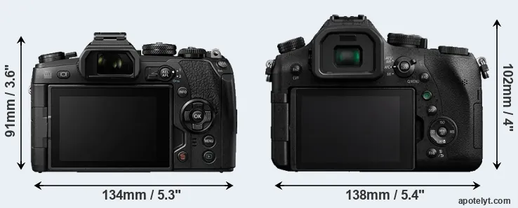 Comparison E-M1 II or FZ2500 rear