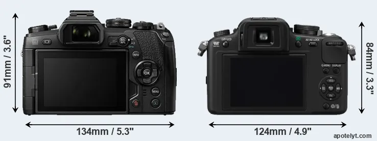 Comparison E-M1 II or G10 rear