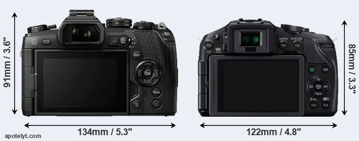 Comparison E-M1 II or G6 rear