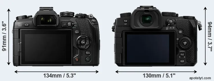 Comparison E-M1 II or G90 rear