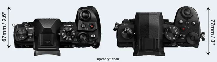 Compare E-M1 II versus G90 top