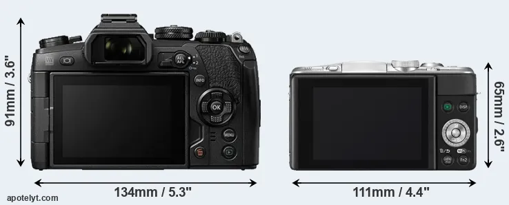 Comparison E-M1 II or GF6 rear