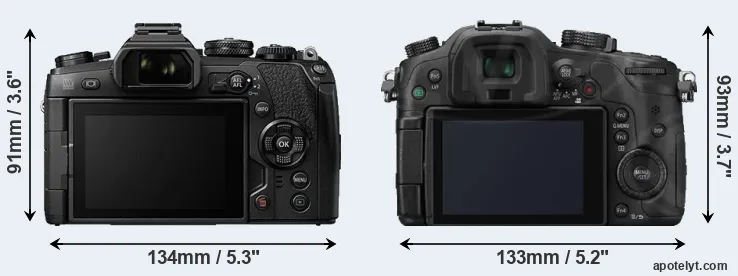 Comparison E-M1 II or GH3 rear