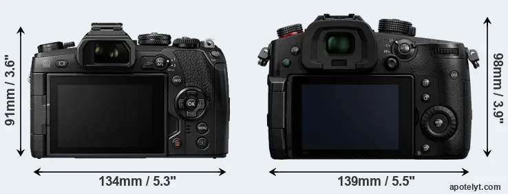 Comparison E-M1 II or GH5 II rear