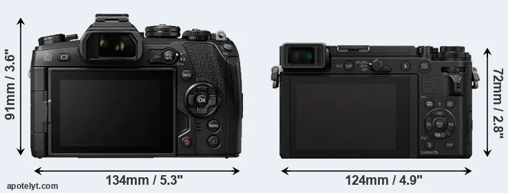 Comparison E-M1 II or GX9 rear