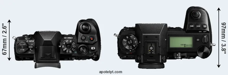 Compare E-M1 II versus S1R top