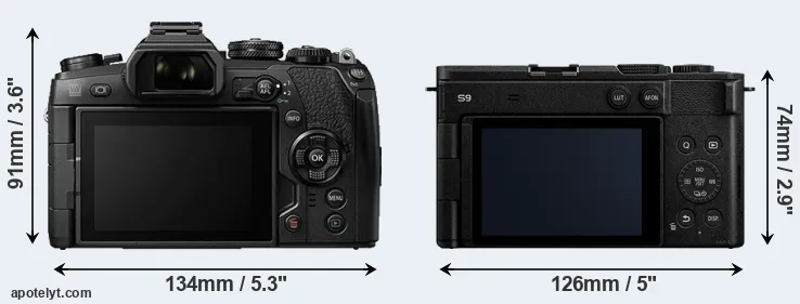 Comparison E-M1 II or S9 rear
