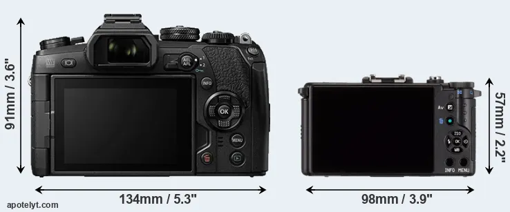 Comparison E-M1 II or Pentax Q rear