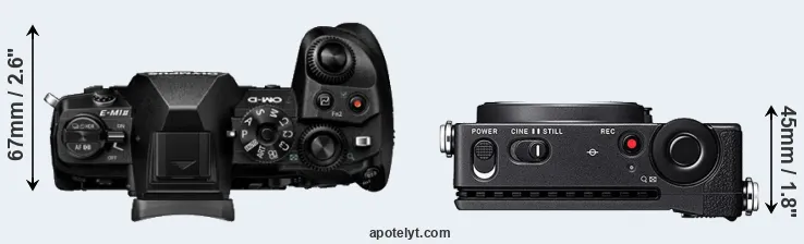 Compare E-M1 II versus fp top