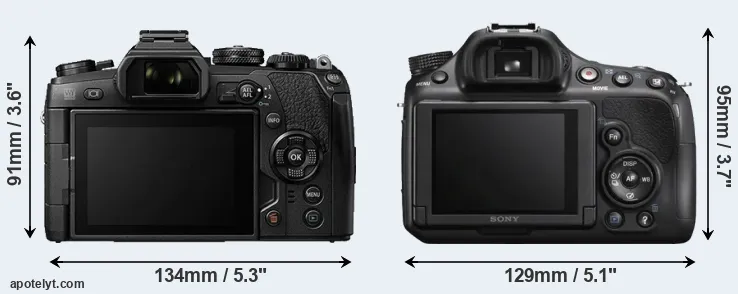 Comparison E-M1 II or A58 rear