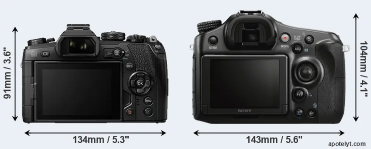 Comparison E-M1 II or A68 rear