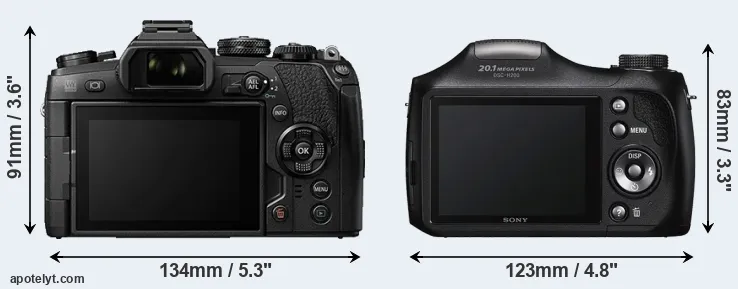 Comparison E-M1 II or H200 rear