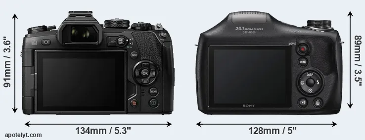 Comparison E-M1 II or H300 rear